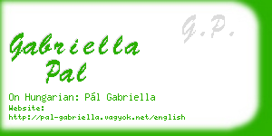 gabriella pal business card